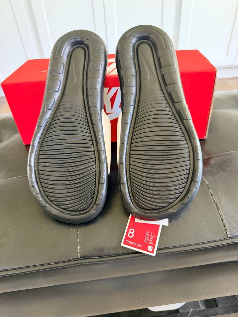 Nike Black and White Victori One Slide Sandals